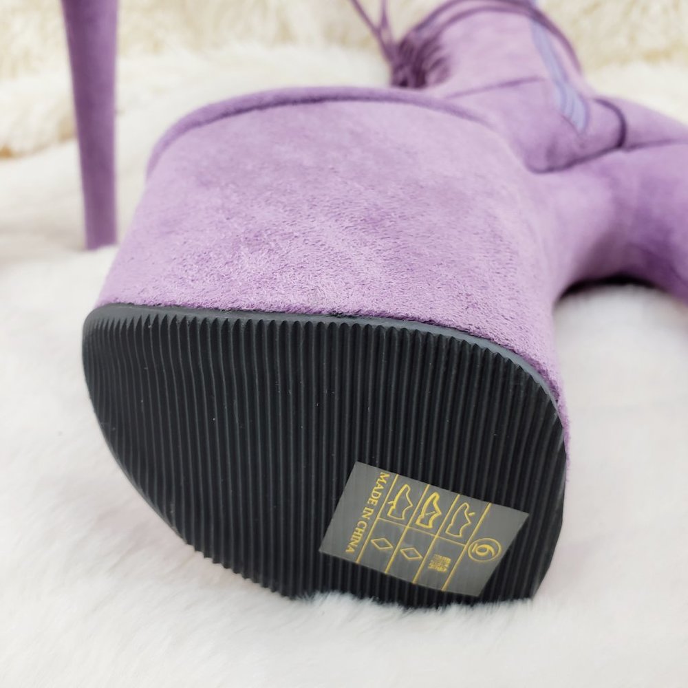 Flamingo 1050 Lilac 8" High Heel Ankle Calf Boots - Picture 7 of 16